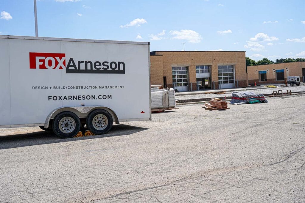 Fox Arneson truck at a job site